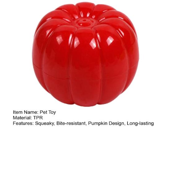 Squeaky Pumpkin Dog Toy Interactive Dog Chew Toy Teeth Cleaning Toy for Aggressive Chewers Puppy Teething