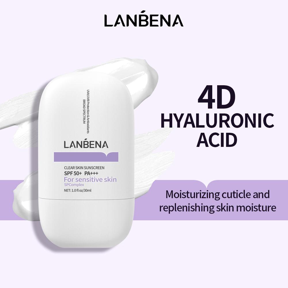 

LANBENA Прозрачный Крем для Кожи Солнцезащитный Крем Spf 50+ Pa+++ Восстановление Барьер Кожи Чувствительная Кожа 30мл