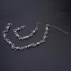 Punk Jewelry Set Barbed Wire Brambles Necklace Bracelet for Motorcyclists Bikers