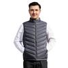 Men Cotton Vest Stand Collar Sleeveless Zipper Closure Thermal Jacket with Pockets Solid Color Winter Waistcoat