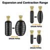 Drain Bladder Fits 1" To 2", 1.5" To 3", 4" To 6" Pipes Rubber Cleaning Bladder, Used For Sewer, Water Pipe Dredging Cleaning
