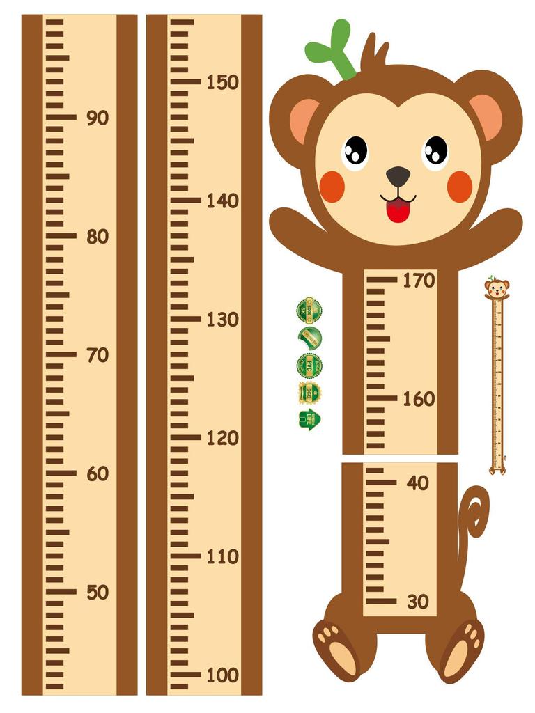 Children's Height Measurement Wall Stickers for Bedrooms and Classrooms (SK6094SK6097)