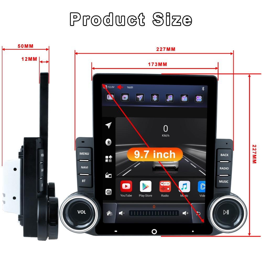 Android 9,7" Vertical Style IPS Bildschirm Autoradio GPS Navigation Multimedia Player