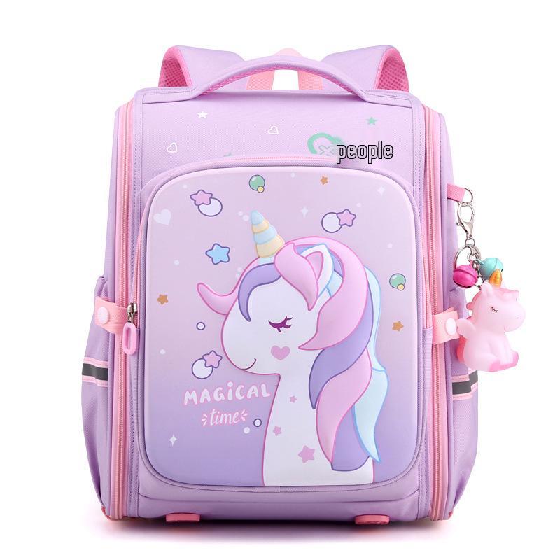 Capybara Unicorn Trolley School Bag for Girls - 2023, Detachable & Stair-Climbing