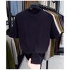 Men Solid Color Short Sleeve Crew Neck Fitted Casual Knit Bottoming Sweater
