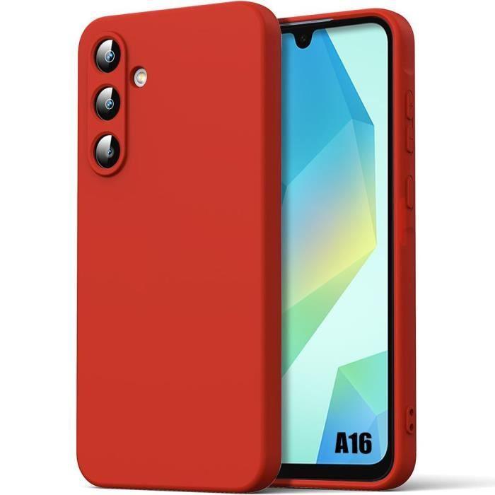 Coque Silicone - Samsung - Galaxy A16 5G - Protection Souple - Effet Mat - Rouge