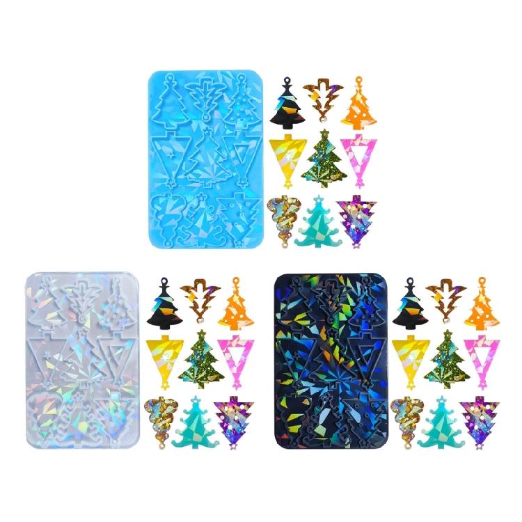 Beautiful Christmas Tree Mold DIY Craft Holiday Decoration Holographic Tree Mold