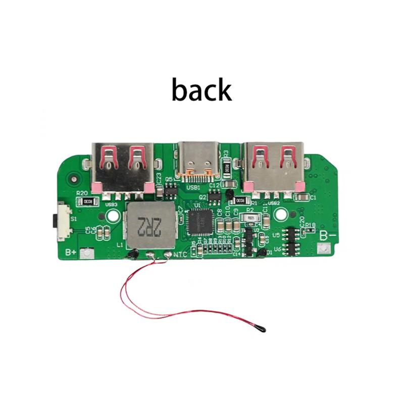 1Pcs Bidirectional Fast Charger Buck Converter Mobile Power Module Diy Power Motherboard With Display Type-C Usb 22.5W