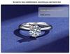 Eleganter S925 Sterling Silber Moissanit Ring für Damen - Ein Karat, Sechs-Krallen-Design, Leichter Luxus Mode, Perfektes Geburtstagsgeschenk