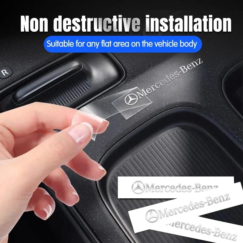 Hete Auto Sticker 3D Metalen Embleem Sticker Auto Interieur Decoratie Styling Decals Voor Mercedes Benz AMG klasse W205 W203 GLC GLK W20