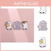 Cute And Quirky Cartoon Ghost Reading Series Alloy Brooch Fun Halloween Themed Pin