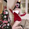 Jin Xiao Sexy Christmas Lingerie Dress Set: Solid Color New Year Outfit In Abstinent Style
