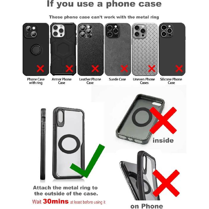 Strong Magnetic Car Phone Holder Foldable 360° Adjustable Vacuum Suction Mount Universal for Car, Desk, Bathroom