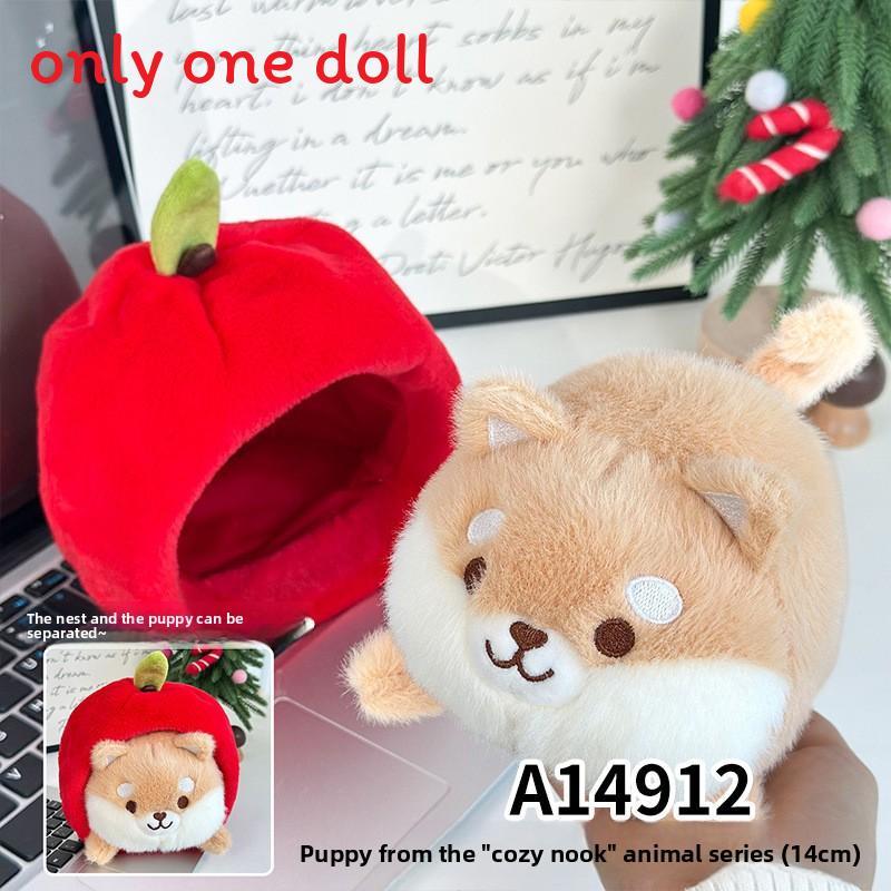 Cuter Capybara Pig Dog Plush Dolls With Apple Persimmon Design For Kids Gift And Collectors