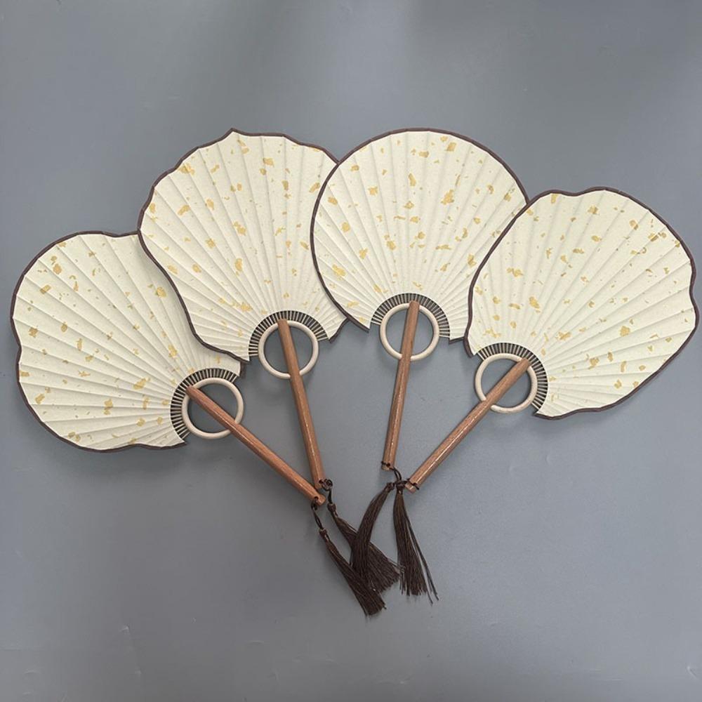 Vintage Chinese Style DIY Fan Classical Round Fan Portable DIY Xuan Paper Fan  Room Decorations