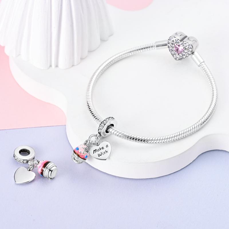 Dessert Afternoon Tea Series Copper Coffee Cake Pizza Fries Sweet Charms Beads 3Mm Diy Fine Jewelry Making