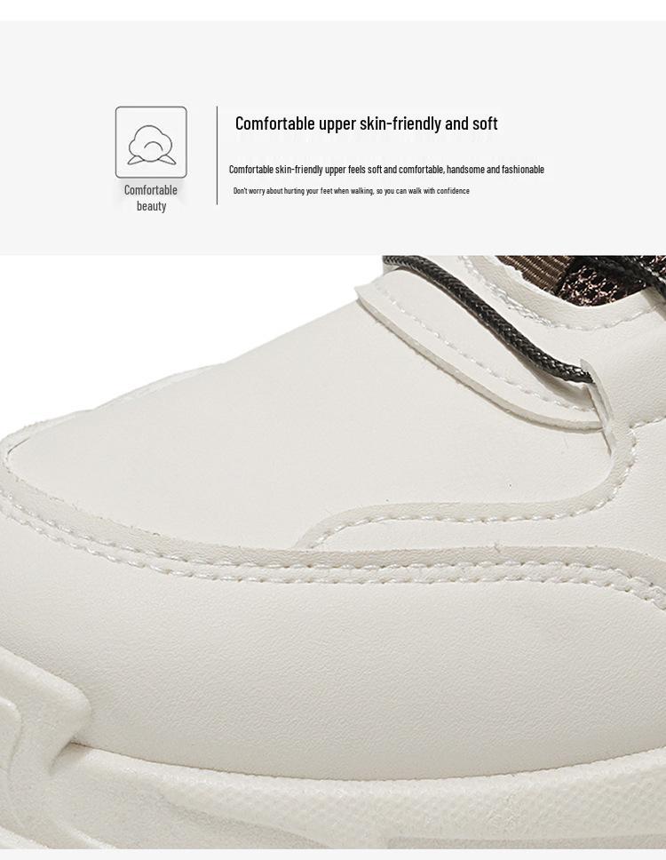 Herren High-Top Sneaker: Herbst Neu, Trendig, Vielseitig, Dicksohlig, Höhenverstärkende Lässige Dad-Schuhe mit Drehknopf.