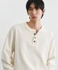 Drawfit Cotton Waffle Henley Neck T-Shirt [Ivory]