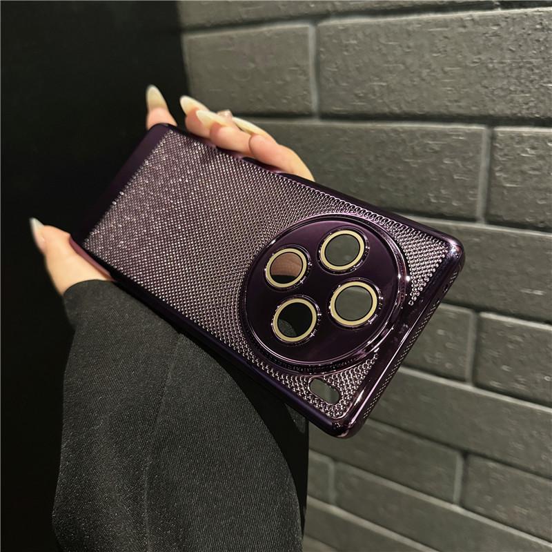 

Чехол для ПК с полным покрытием и рассеиванием тепла, пленка для объектива для vivo X100 X100s Pro, защитная задняя крышка X100s Pro темно-фиолетового