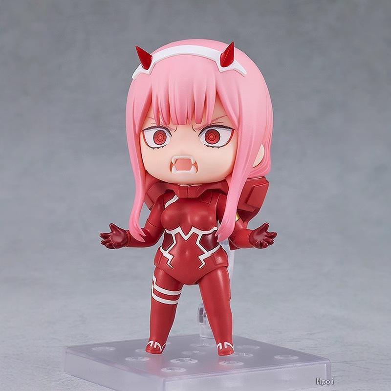2408 Zero Two Darling In The Franxx Nendoroid Zero Two Face Swap Articulated Action Figure Desktop Decor Collectible Anime Model