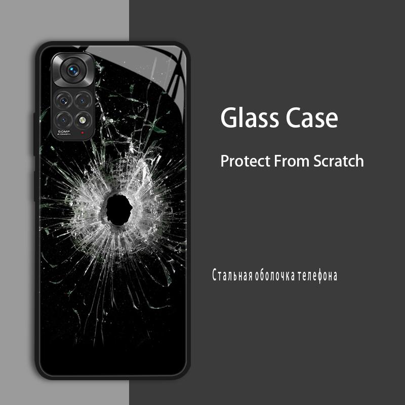 For Redmi Note 11 Case Cover Tempered Glass Case Hard Coque Bumper For Xiaomi Redmi Note11 Note 11 Pro 5G 4G 11s Protect Case
