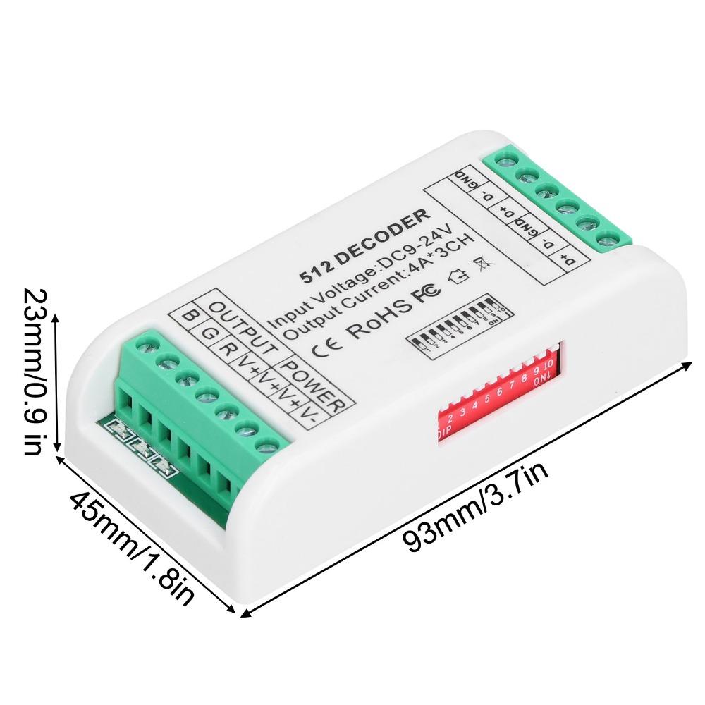 9‑24V DC LED Decoder Controller Plastic Material RGBW Decoder Easy RGB Controller  LED Strip Light