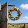 Spring & Summer Texas Wildflower Wreath for Front Door and Courtyard Decoration