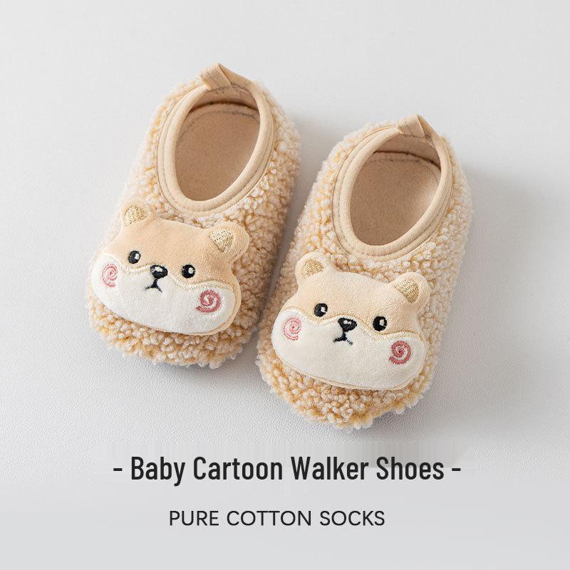 

Cartoon Cute Anti-slip Socks for Toddlers - Baby Girls Winter Shoes S for up to 13.5CM foot length