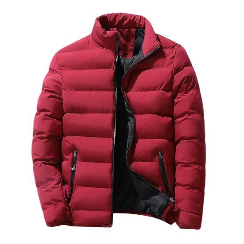 

Зимнее утепленное хлопковое пальто для мужчин, воротник-стойка, кардиган на молнии, уличная оверсайз хлопковая куртка, повседневная верхняя одежда, теплое мужское пальто 6XL