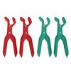 4pcs Hot Plate Gripper Tongs Non Slip Multi Function Non Scald Bowl Clips for Kitchen Red Green