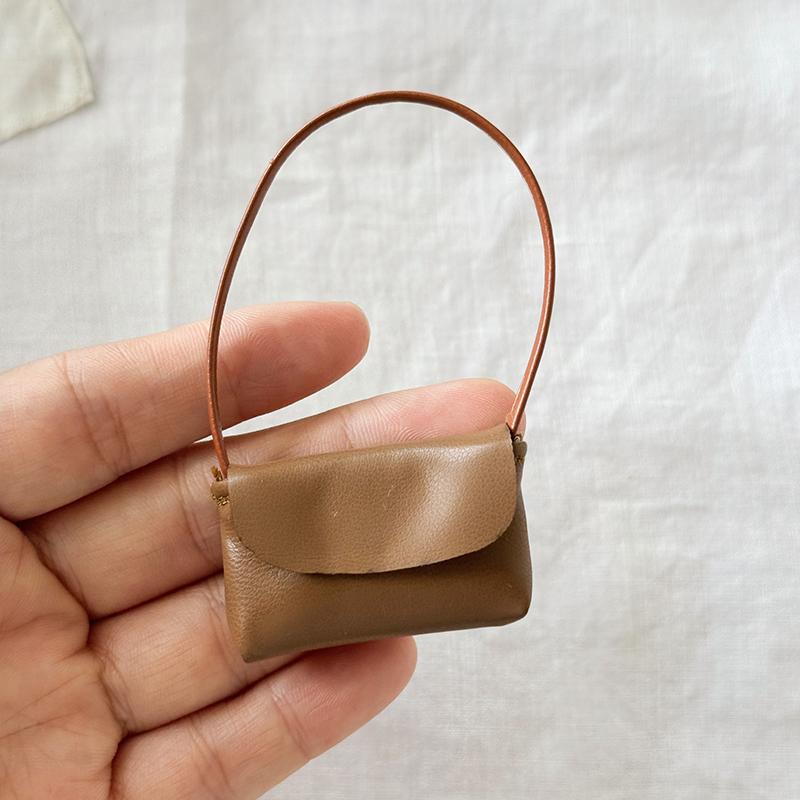 Doll PU Leather Handbag Lady Leather Bag Purse Accessories New 15-17cm Doll Decoration Pretend Play Toy