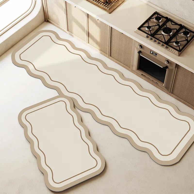 Kitchen Floor Mat Pvc Carpet Waterproof Oil-Proof Leather Long Rug Home Decoration Non-Slip Foot Mats