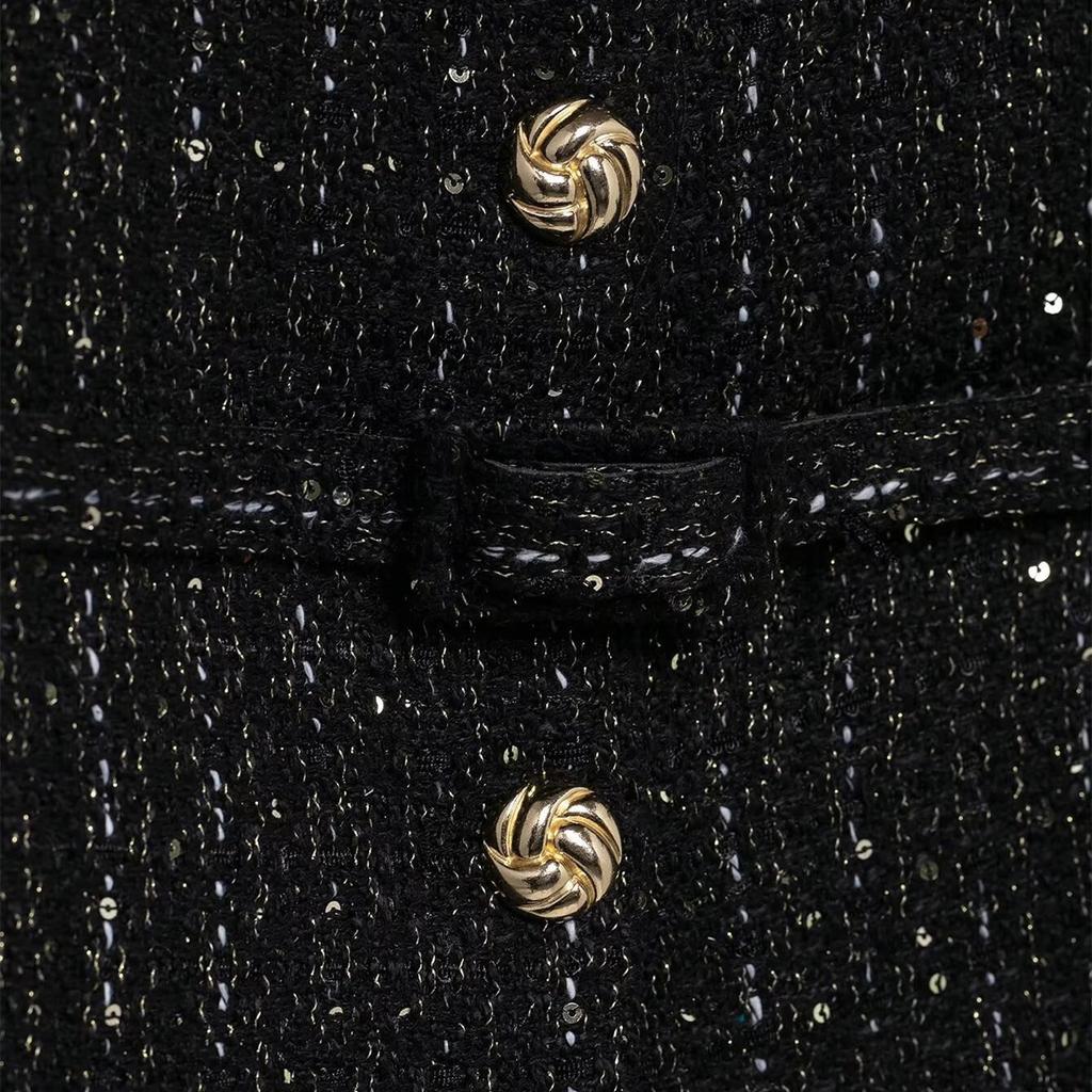 2025 Spring Women's Slim Textured Vest and Single-Breasted Cardigan