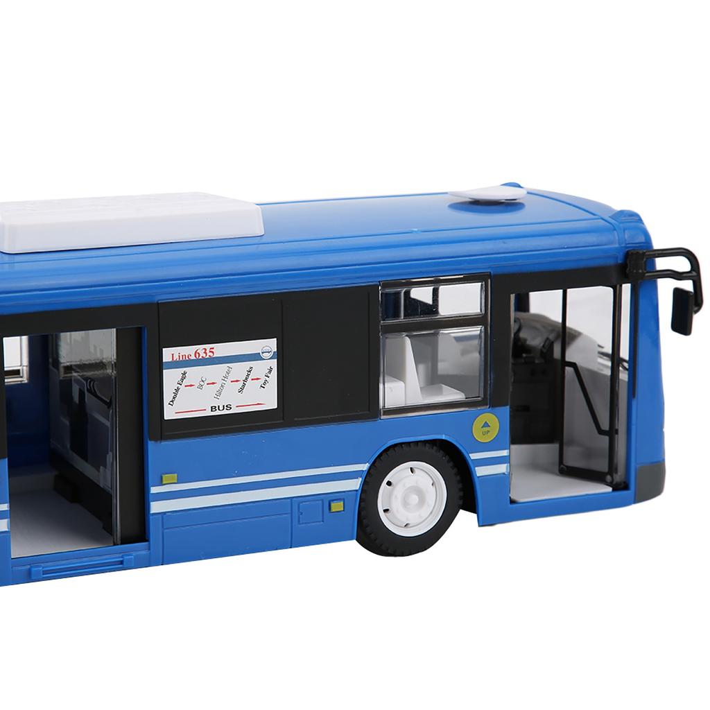 Blue Remote Control Bus 2.4GHz Electric with Simulation Sound Light 1:20 Scale RC Car Model Toy