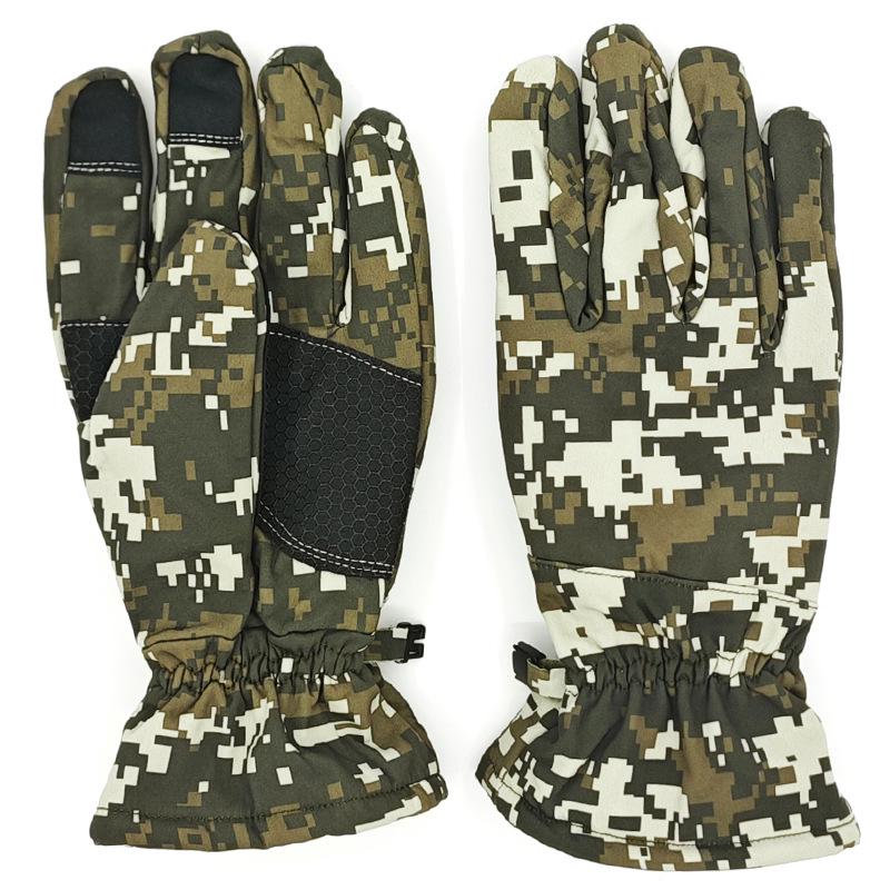 Winter Waterproof Plush Soft Shell Tactical Gloves for Mountaineering, Skiing, and Cycling