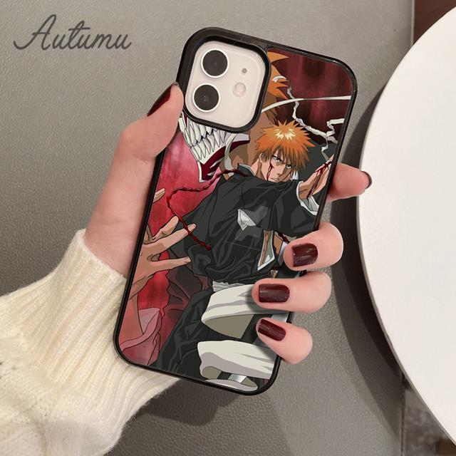 Bleach Ichigo Kurosaki Anime Pouzdro na telefon pro iPhone 11 12 13 14 Pro Max mini X XR XS SE 2020 6S 7 8 Plus Galaxy S21 S22 skořepina
