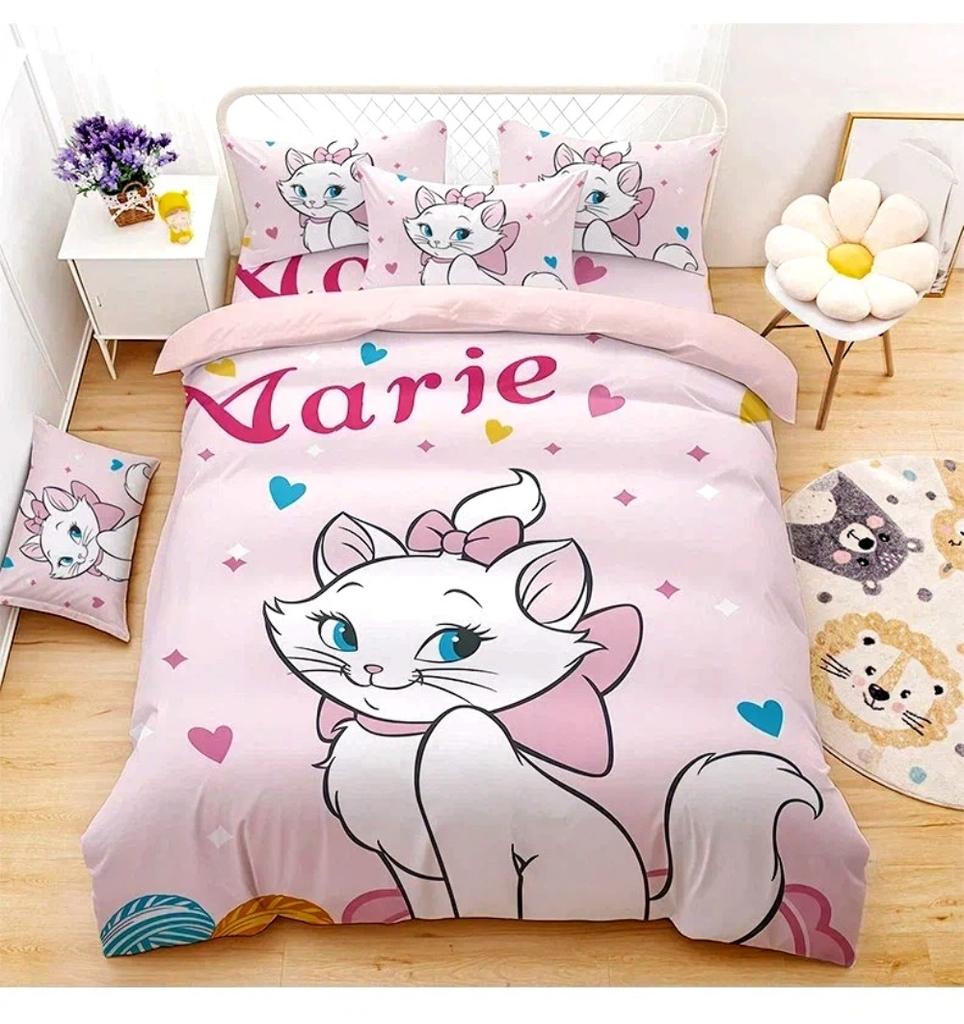 Cartoon Cat Duvet Cover pillowcase Bedding Bedroom Decoration Children Gift adult Single Double bed Large SizeZip Duvet Cover