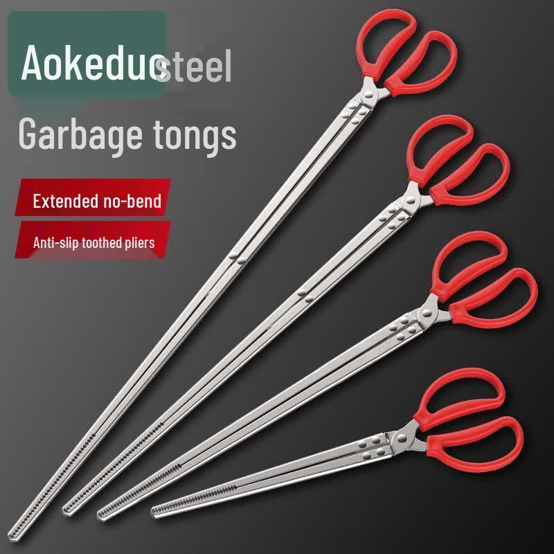Long-Handled Stainless Steel Multipurpose Tongs