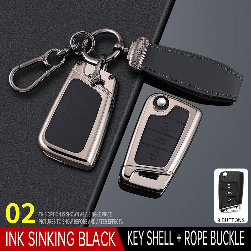 Volkswagen Lavida Key Cover (2023-2025) - Fresh design, full-coverage leather, perfect for men.