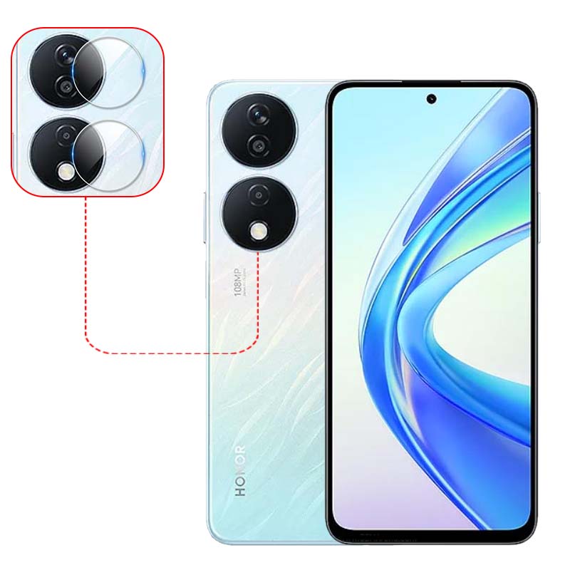 YUXING Cover per Honor X6b Custodia Trasparente con Pellicola Protettiva Lenti Morbida Ultra Sottile Antiurto Bumper Slim Case - Bianco