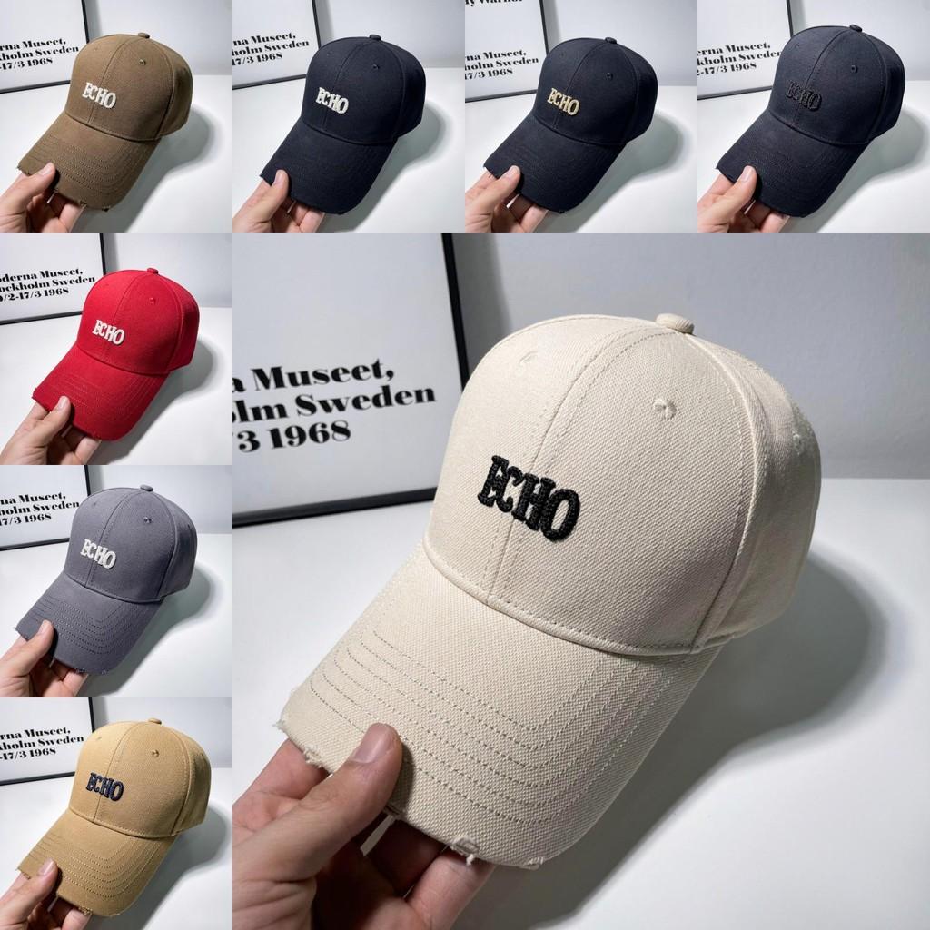 Letter Echo Embroidery Baseball Cap Adjustable Breathable Sun Hat Protection