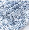 2026 Spring Women's Blue & White Porcelain Stand Collar Long Sleeve Shirt, Chinese Style, Slim Fit, Pure Cotton