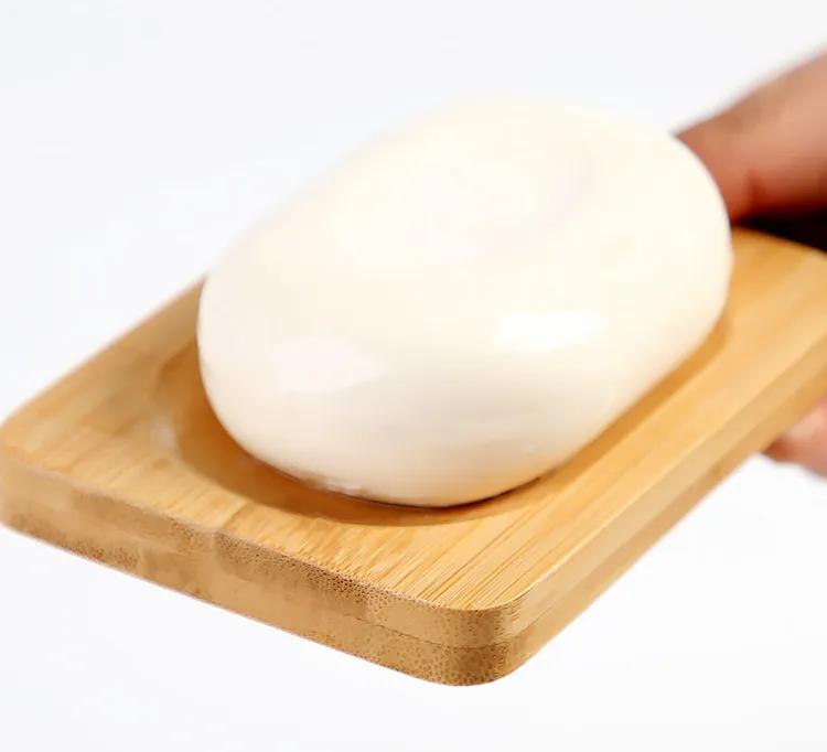 Natural Wood Bamboo Soap Dish Holder for Bathroom Kitchen Sink Sponges Organizer Accessories Storage YFA1994