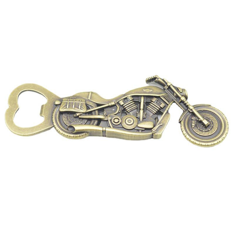 Antique Zinc Alloy Motorcycle Bottle Opener - Perfect Gift for Birthdays, Weddings, or Christmas