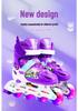 Kids' Adjustable Inline Skates with Flash Wheels - PVC Set Rollerblades