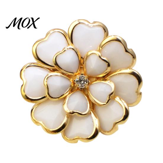 No Sew Button Covers Vintage Rhinestone Flower Covers, Snap On Decorative Gift Ideas for Fashion Enthusiasts Metal Shirt Cufflinks Brooch Accessories