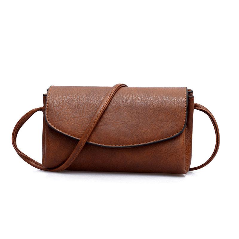 Retro Double Pocket Small Square Bag Simple and Versatile Mobile Phone Bag Single Shoulder Oblique Span Women's Bag Direct Sales