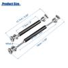 ACROPIX 2pcs Universal Adjustable Aluminum Alloy Car Front Bumper Lip Splitter Strut Rod Tie Support Bar 7.5mm-12.7mm 75mm Black