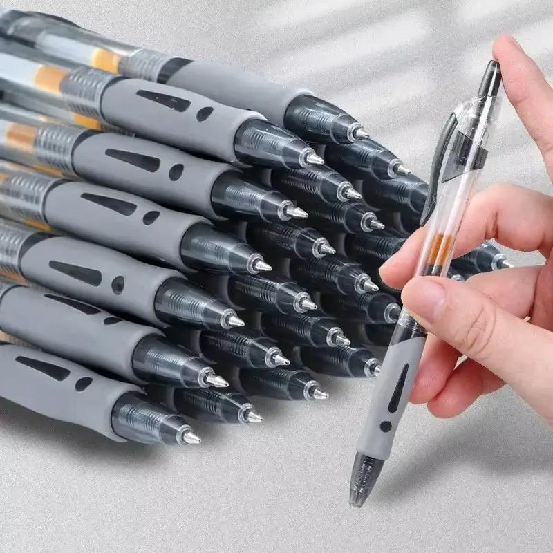 Retractable Gel Pens Set Black/Red/Blue Ink Ballpoint for Writing Refills Office Accessories School Supplies Stationery
