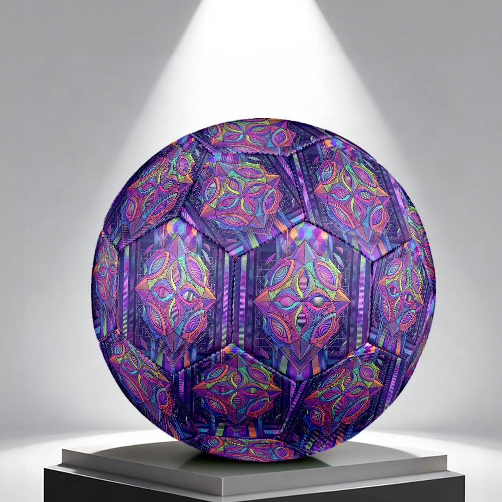 1pc Geometric Harmony Themed Soccer Ball, Size 5, Lightweight PVC Material, Outdoor Training Soccer Ball Gift. q62264